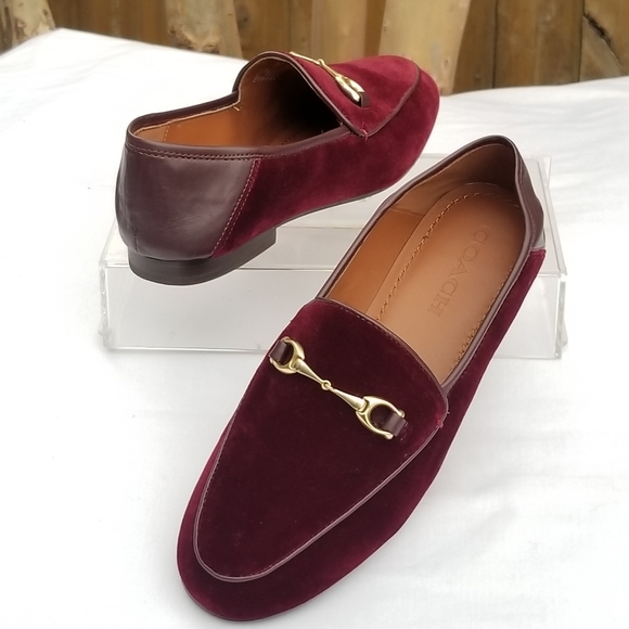Coach velvet horsebit Loafers Size 5 - Picture 1 of 8